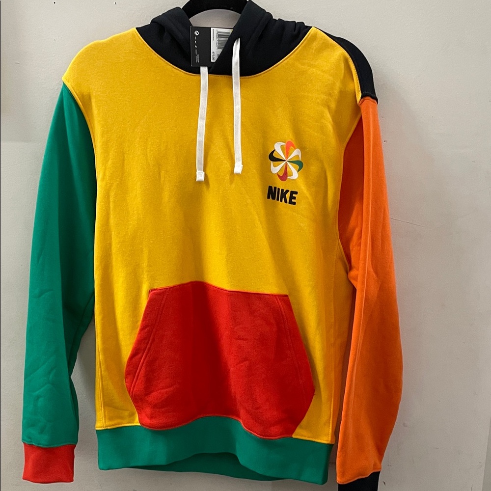 Nike Men's Colorblock Hoodie - Yellow, Green, Orange, Red